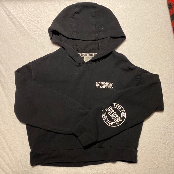 Pink by VS Black Sweater Hoodie Cropped XS - Picture 1 of 6